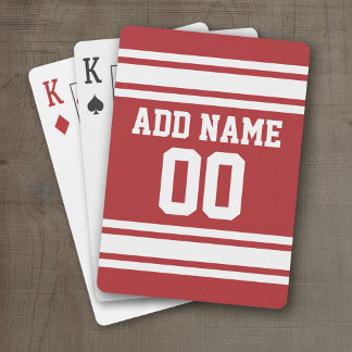 Sports Jersey mit Ihrem Namen und Ihrer Nummer Spielkarten