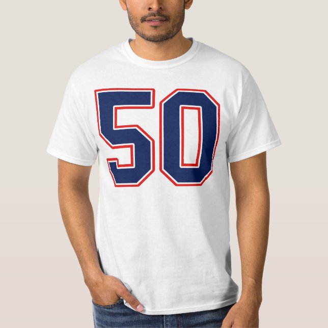 Sports Jersey Nummer 50 T-Shirt (Vorderseite)