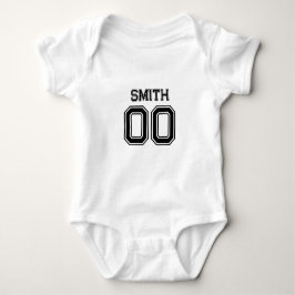Sports Jersey Nummer mit Namen Baby Strampler