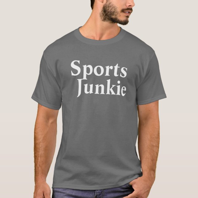Sports Junkie Mens Dk Gray T-Shirt (Vorderseite)