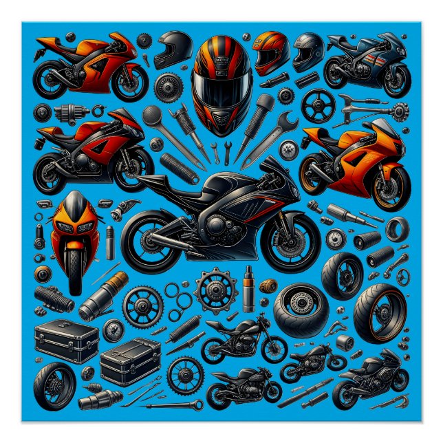 Sports Motorcycles: Speed and Performance Poster (Vorderseite)