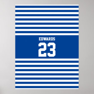 Sports Numbered With Name Poster