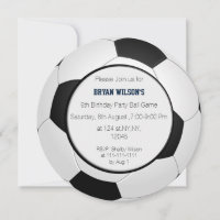 Sports Party Fußball Thema Personalisiert Einladun