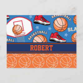 SPORTS Personalisieren des Namens Basketball-Lüfte Postkarte