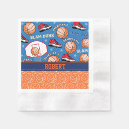 SPORTS Personalisiert Name Basketball Lüftermuster Serviette