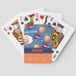 SPORTS Personalisiert Name Basketball Lüftermuster Spielkarten