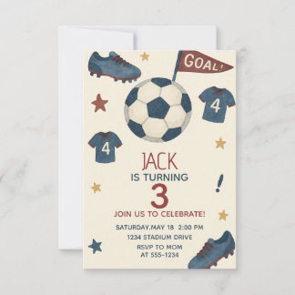 Sports Soccer - Einladung zum Geburtstag von Junge