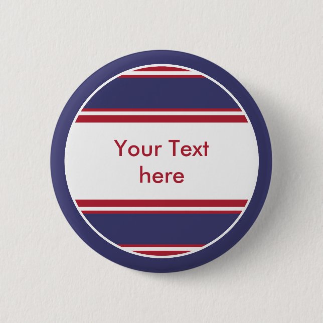 Sports Strips Button USA / ENGLAND + Ihr Text (Vorderseite)
