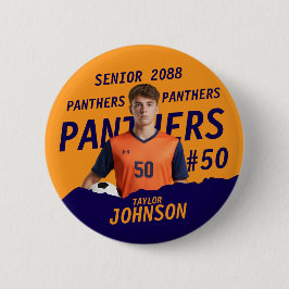 Sports Team Senior Night Editable Color Button