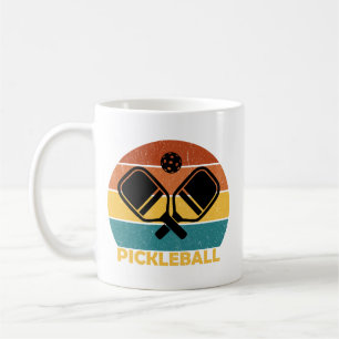 Sports Vintage Pickleball-Schläger und Ball Kaffeetasse