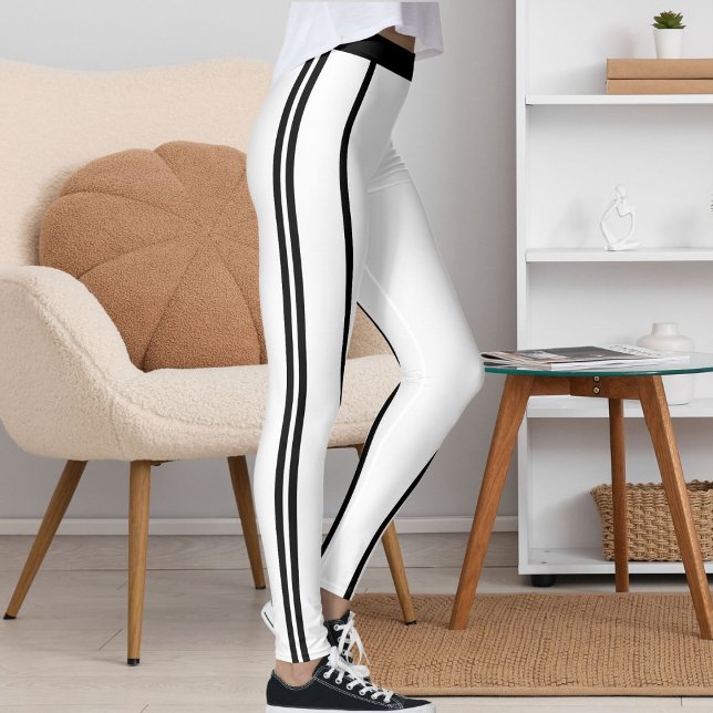 Sports Women Modern Cute Elegant Classic Stripes Leggings (Von Creator hochgeladen)