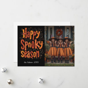 Sportsaison,Halloween Foto-Urlaubskarte Feiertagskarte