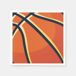 Sportsaison Orange Basketball Geburtstagsparty Serviette