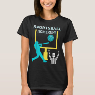 Sportsball Homerun Lustiger Fußball Baseball Basba T-Shirt