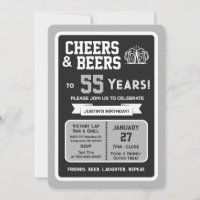 Sportsbar Geburtstags Cheers und Biere auf 55 Jahr