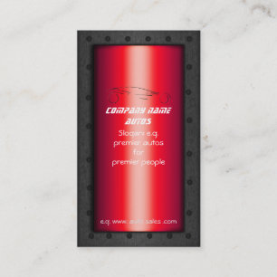 Sportscar auf Rot - Auto - Verkaufsvorlage Visitenkarte
