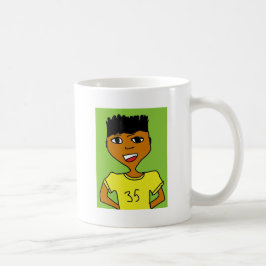 Sportschwarzer Cartoon Tasse