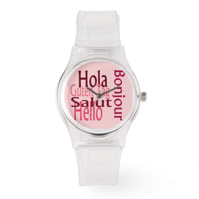 Sportsenrosa Uhr (Vorderseite)