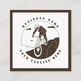 Sportshop für Extreme Mountain Biking Radfahrer Quadratische Visitenkarte