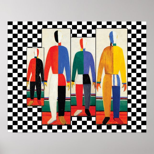 Sportsmen (Remix) von Kazimir Malevich Poster (Vorne)