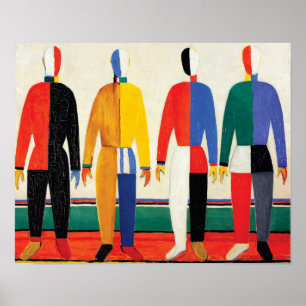 Sportsmen von Kazimir Malevich Poster