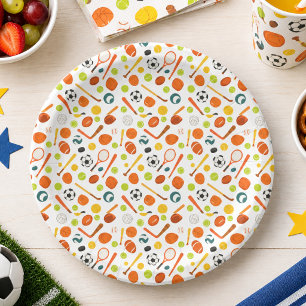 Sportspiel-Zeit All-Star-Geburtstag Kindersport Pappteller