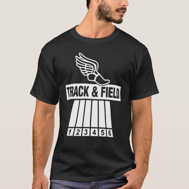 Sportspur und Leichtathletik-Laufbahn & F T-Shirt (Vorderseite)