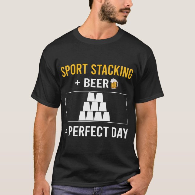 Sportstapel-Pokal-Stapelklappen T-Shirt (Vorderseite)