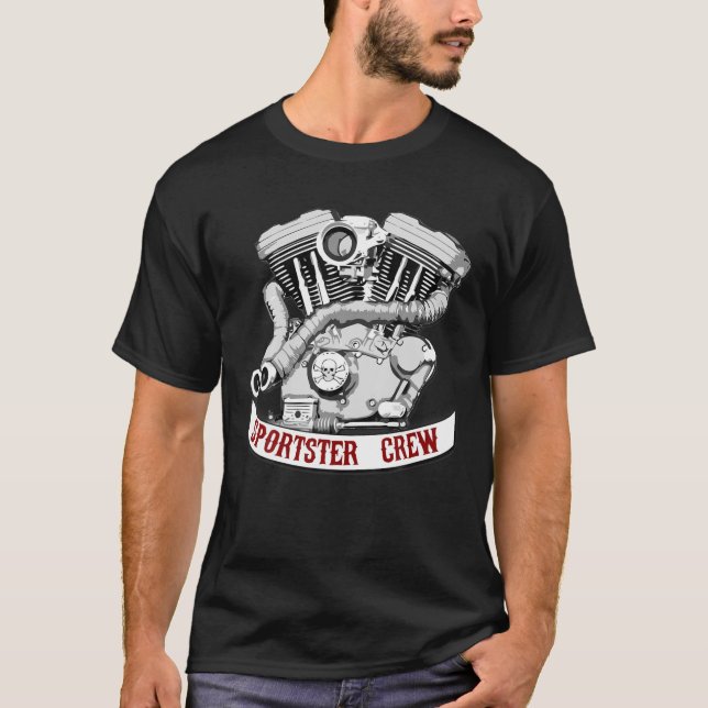 Sportster-Crew - Evo Motor - Nur Vorderseite Grafi T-Shirt (Vorderseite)