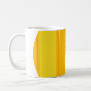 SPORTSTREIFEN - Orange Gelb + Ihr Text Tasse