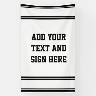 SPORTSTREIFEN - Schwarz-weiß + Ihre Ideen Banner