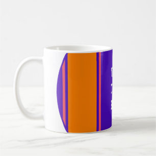 SPORTSTREIFEN - Violet Orange + Ihr Text Tasse