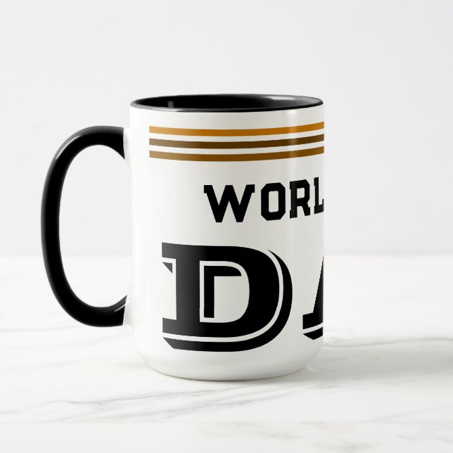 Sportsy Brown Striwn Coffee Cup Tasse (Links)