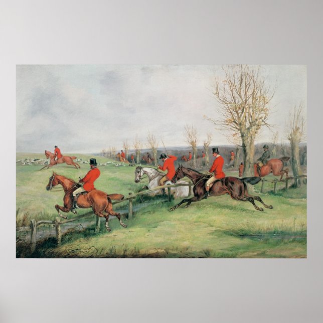 Sportszene, 19. Jahrhundert Poster (Vorne)