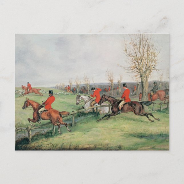 Sportszene, 19. Jahrhundert Postkarte (Vorderseite)