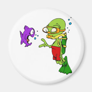 Sporttauchen-alien Magnet