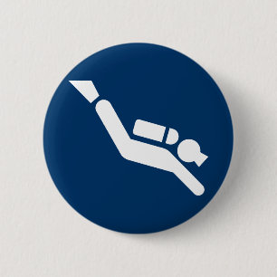 Sporttauchen-Symbol-Knopf Button