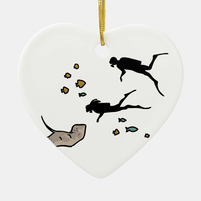 Sporttaucher Keramikornament (Vorne)