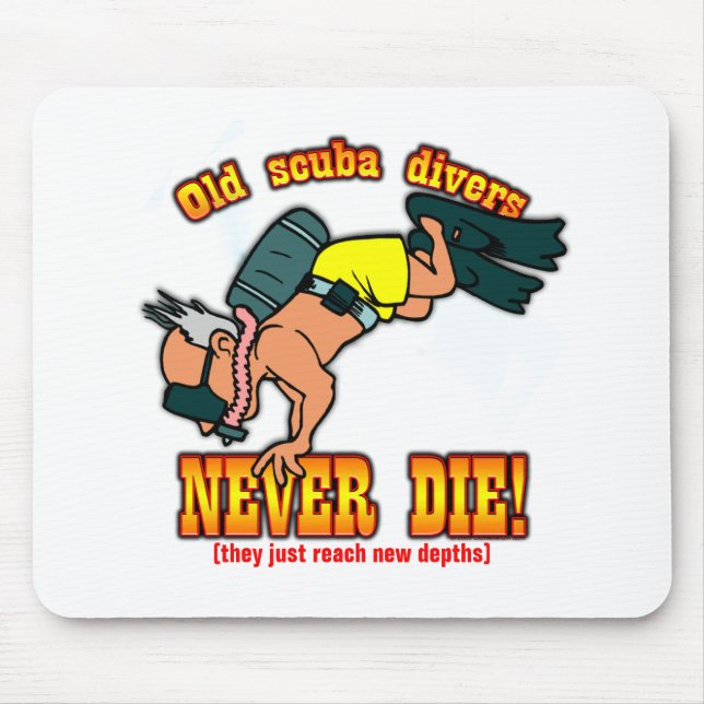Sporttaucher Mousepad (Vorne)