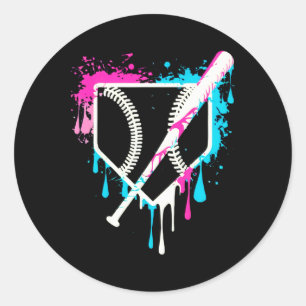 Sportteam Cool Baseball Zuhause Plate Tropfen mit  Runder Aufkleber