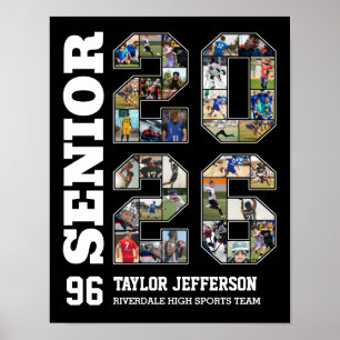 Sportteam-Fotocollage der Abschlussklasse 2026 Poster