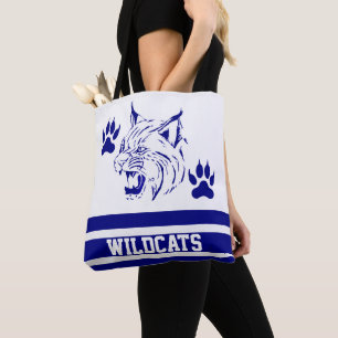 Sportteam Mascot Bobcat Wildcat Blue (JEDER NAME)