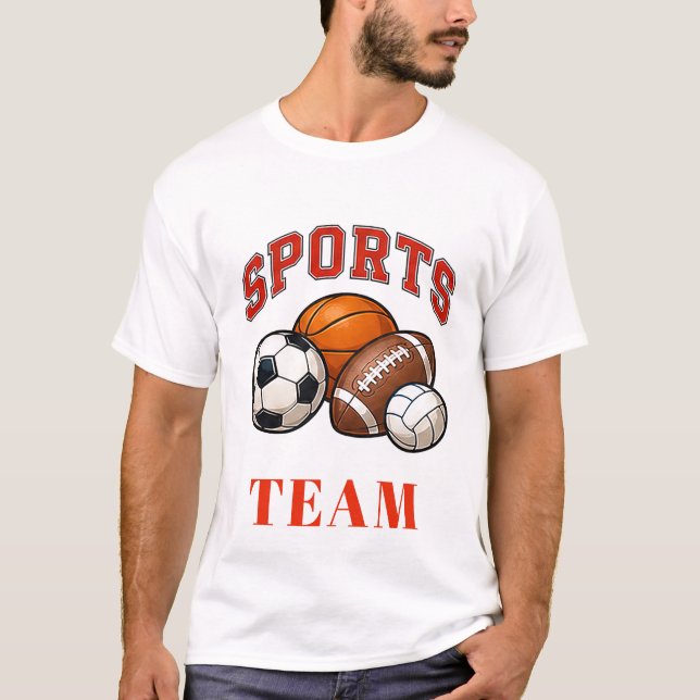 🏀 Sportteam-Mitarbeiter-Typografie 👕 T-Shirt (Vorderseite)