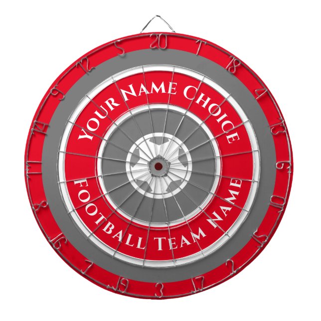 Sportteam Personalisiert in Red Dart Board Dartscheibe (vorne)