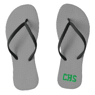 Sportteam Spirit Karo INITIALS Schulfarben Flip Flops