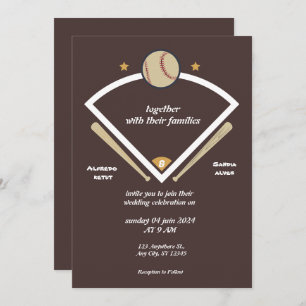 Sportthema Baseball Liebe Hochzeit Einladungen