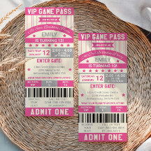 Sportthema Ticket Geburtstagseinladung