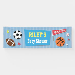 Sportthemen-Baby-Shower- Banner