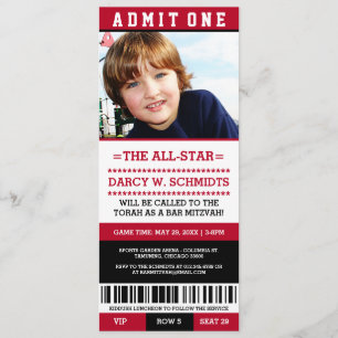 Sportticket Bar Mitzvah lädt ein Einladung
