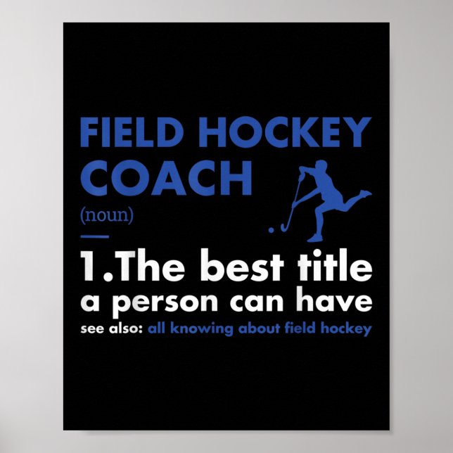 Sporttrainer-Definition Feldhockey  Poster (Vorne)